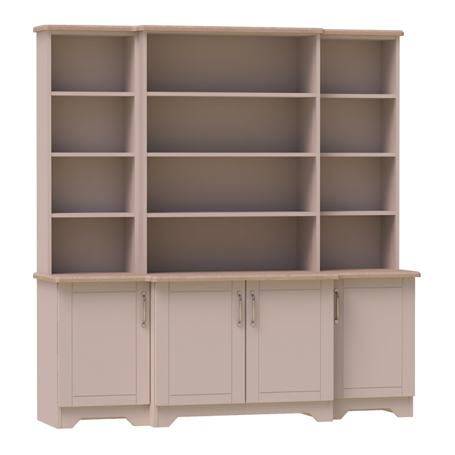 Alnwick Display Top - Four Door & Three Shelves